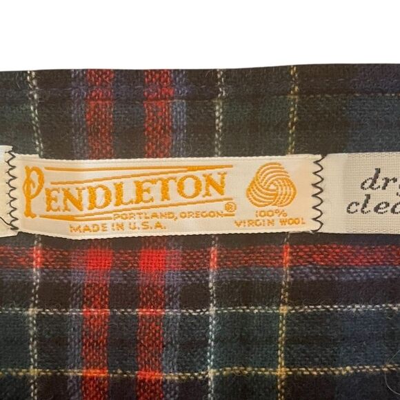 VTG Pendleton 100% Wool Tartan Plaid Scarf Heritage Classic Preppy Holiday - Picture 12 of 13